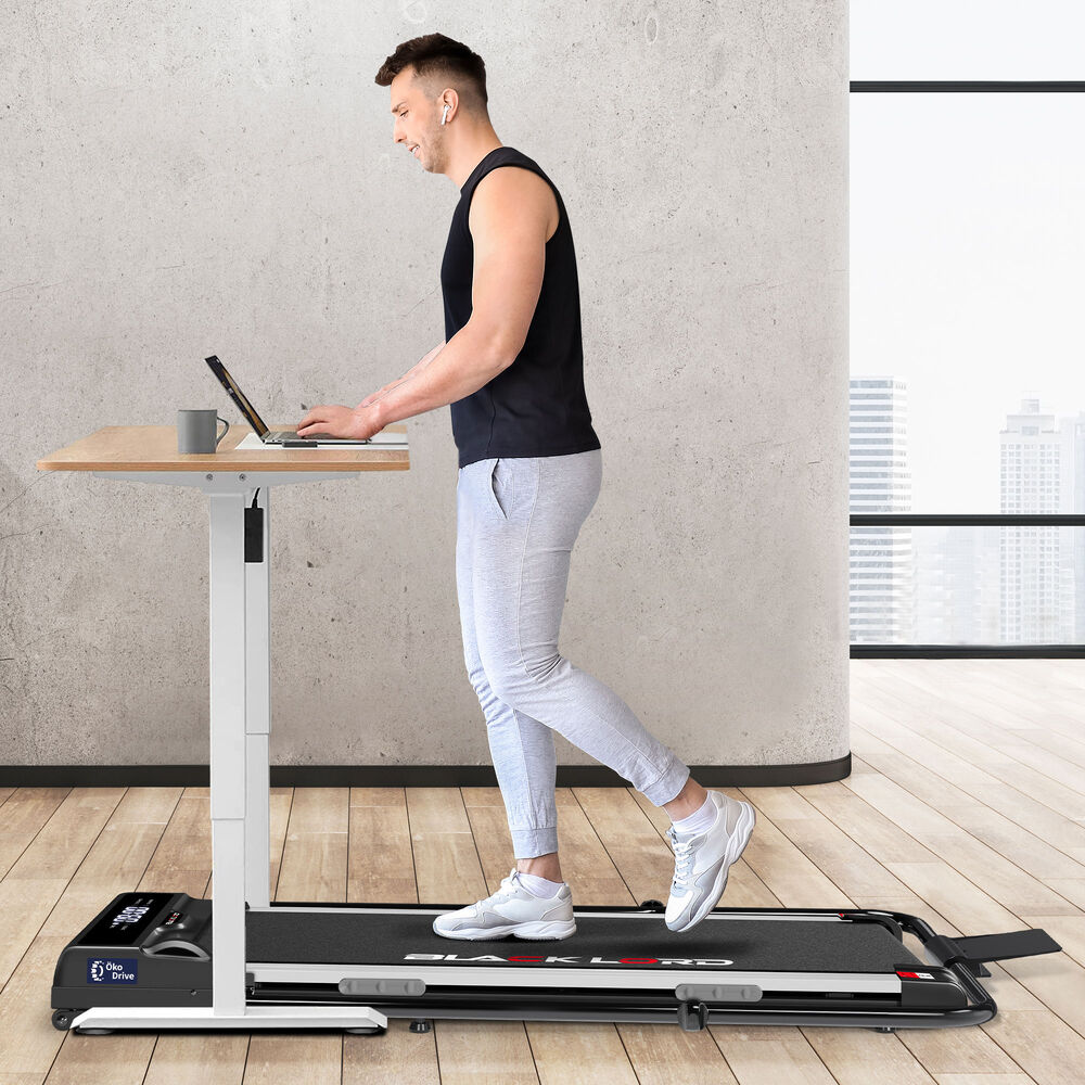 BLACK LORD Treadmill Electric Walking Pad Incline Brushless Motor Foldable Black