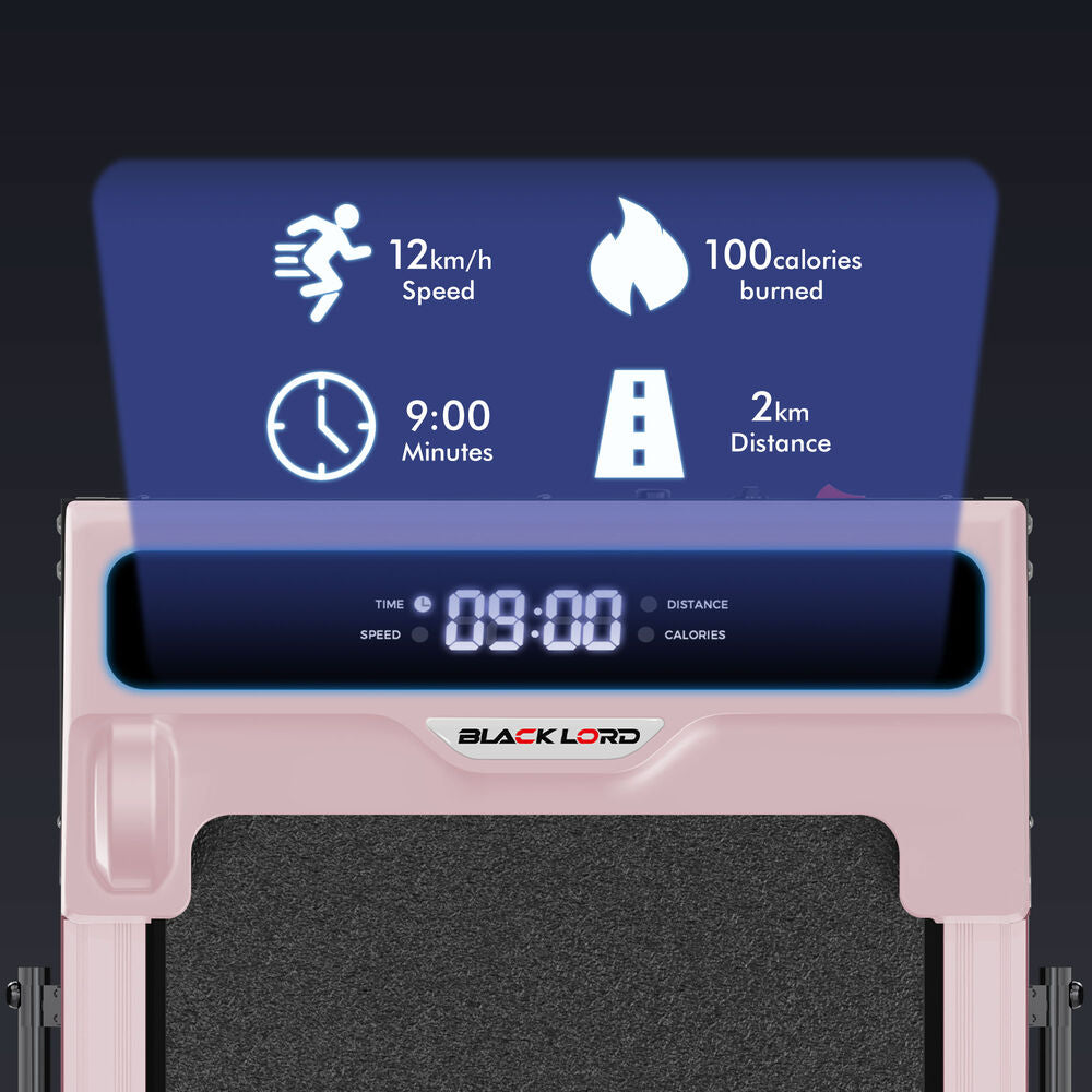 BLACK LORD Treadmill Electric Walking Pad Incline Brushless Motor Foldable Pink