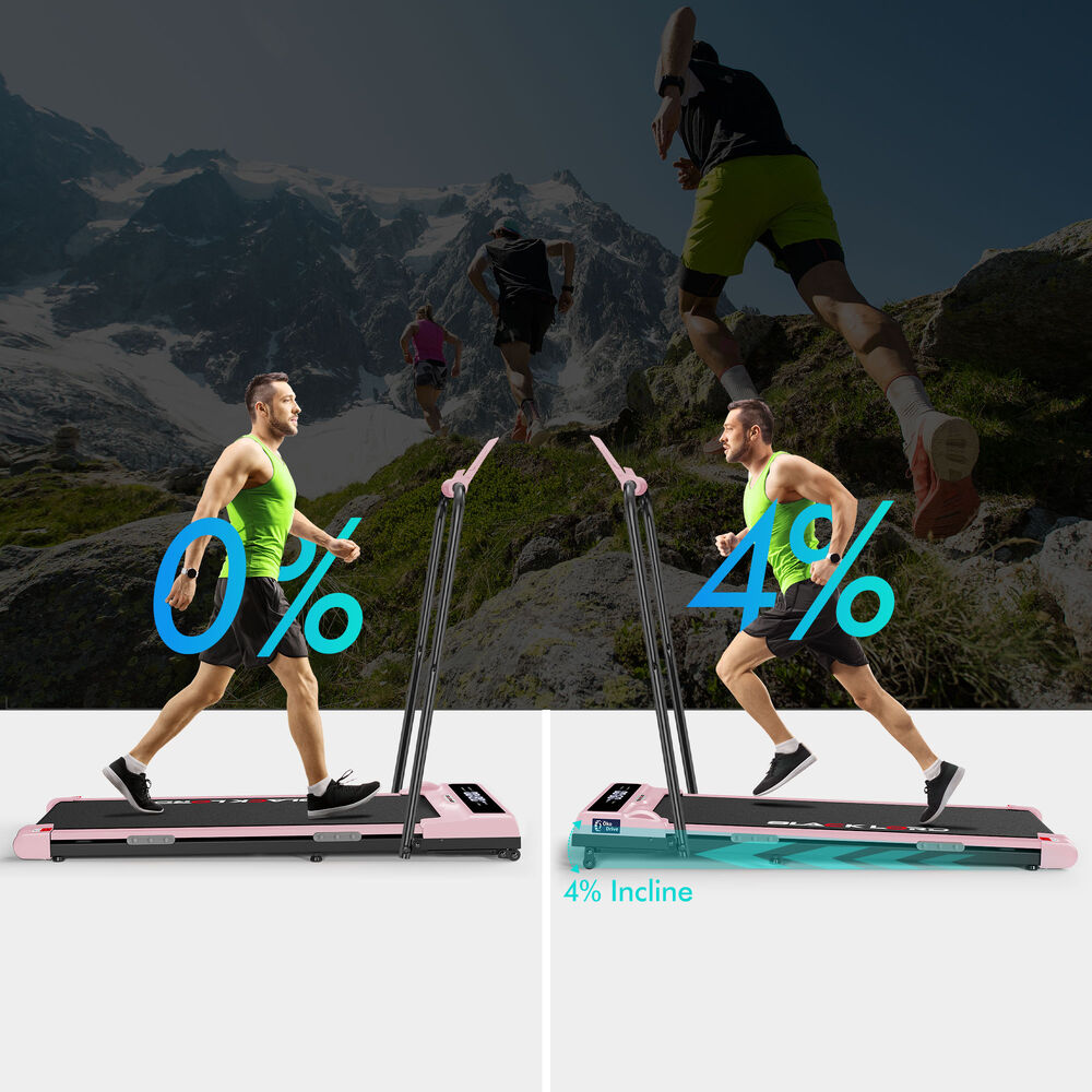 BLACK LORD Treadmill Electric Walking Pad Incline Brushless Motor Foldable Pink