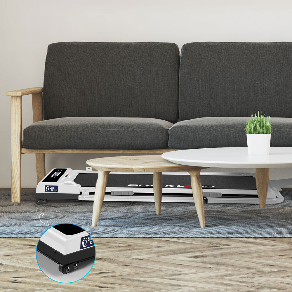 BLACK LORD Treadmill Electric Walking Pad Incline Brushless Motor Foldable White