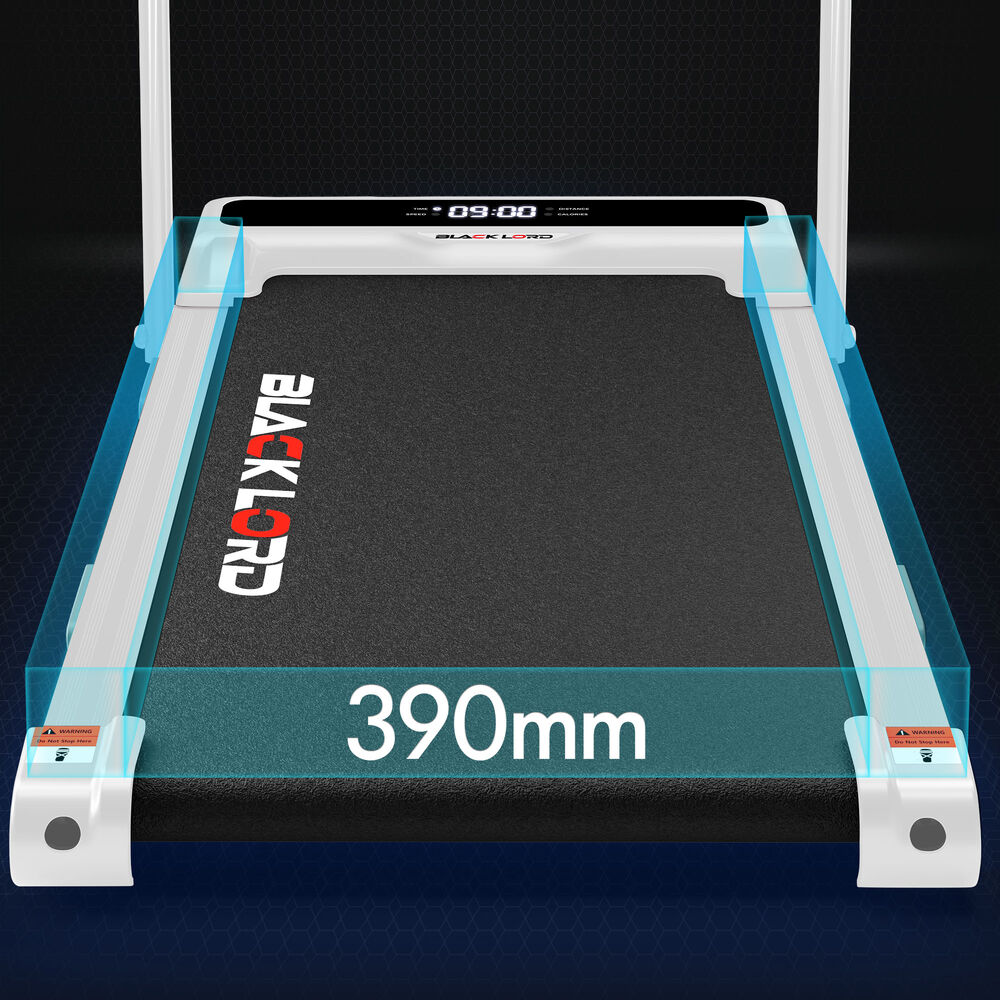 BLACK LORD Treadmill Electric Walking Pad Incline Brushless Motor Foldable White