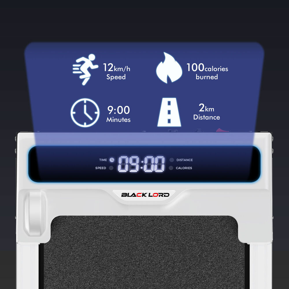 BLACK LORD Treadmill Electric Walking Pad Home Gym Incline Brushless Motor White