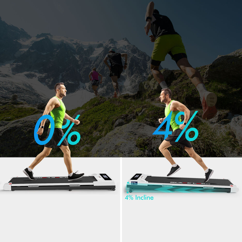 BLACK LORD Treadmill Electric Walking Pad Home Gym Incline Brushless Motor White