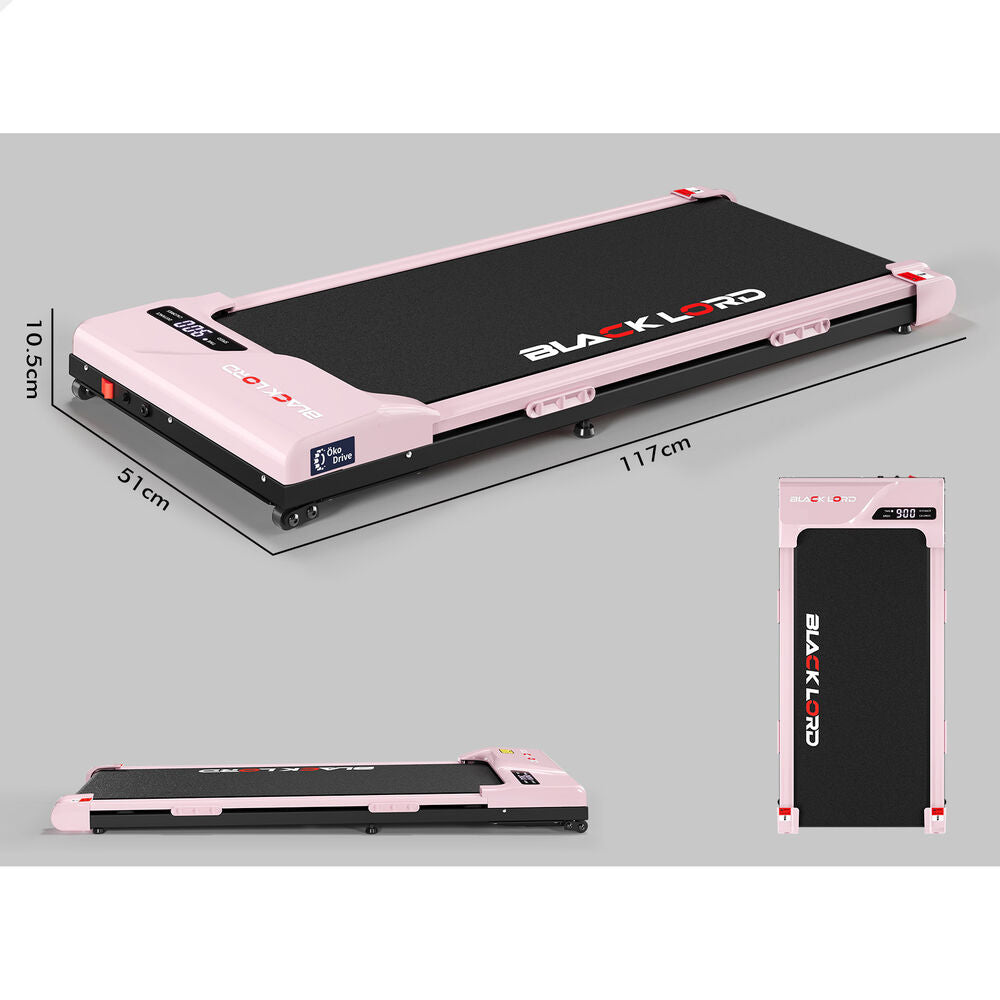 BLACK LORD Treadmill Electric Walking Pad Incline Gym Brushless Motor Pink