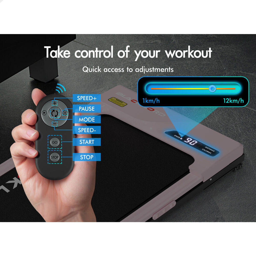 BLACK LORD Treadmill Electric Walking Pad Incline Gym Brushless Motor Pink