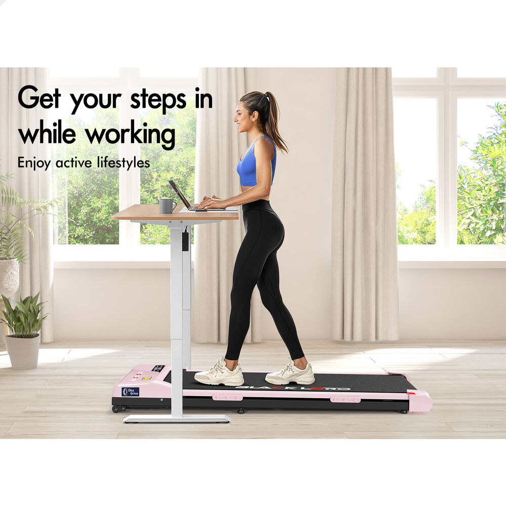 BLACK LORD Treadmill Electric Walking Pad Incline Gym Brushless Motor Pink