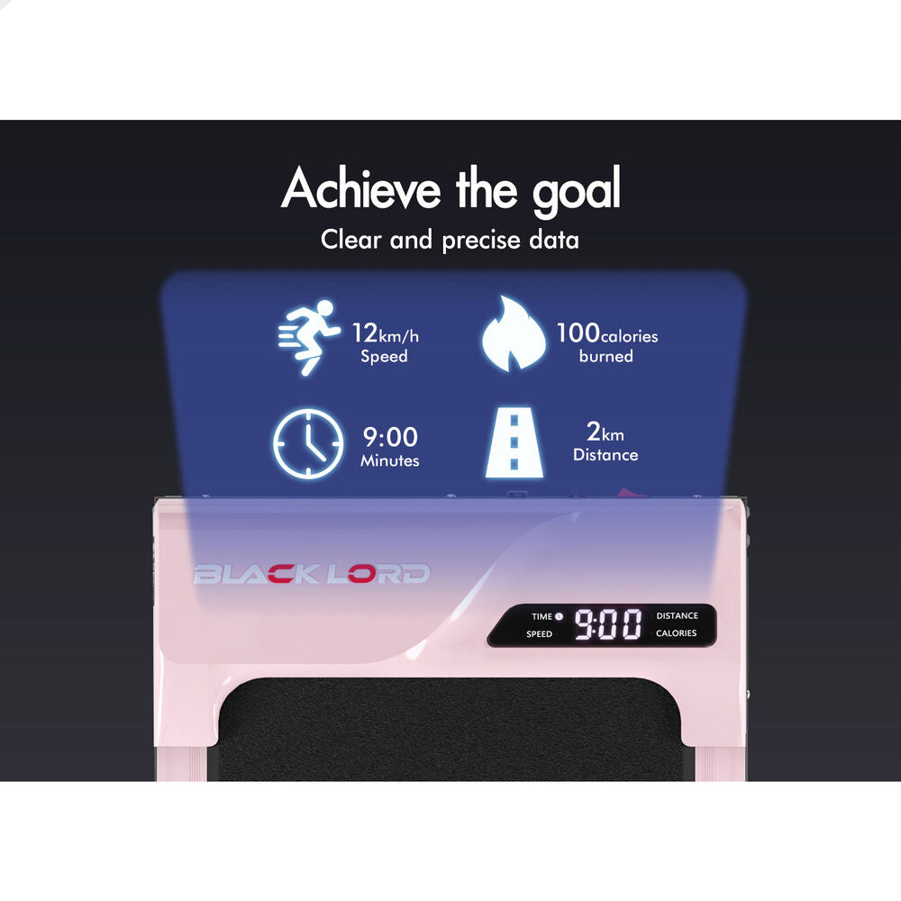 BLACK LORD Treadmill Electric Walking Pad Incline Gym Brushless Motor Pink