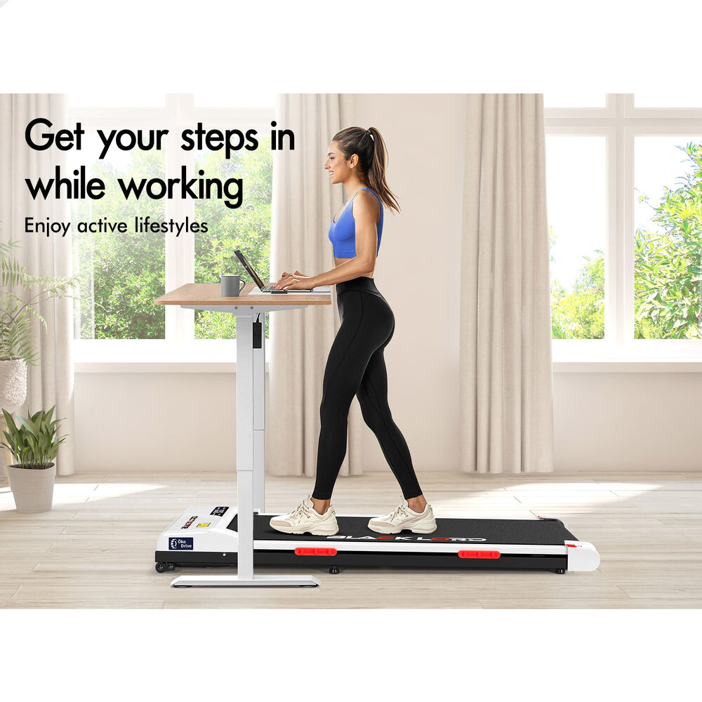 BLACK LORD Treadmill Electric Walking Pad Incline Gym Brushless Motor White