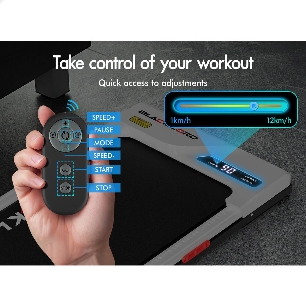 BLACK LORD Treadmill Electric Walking Pad Incline Gym Brushless Motor White