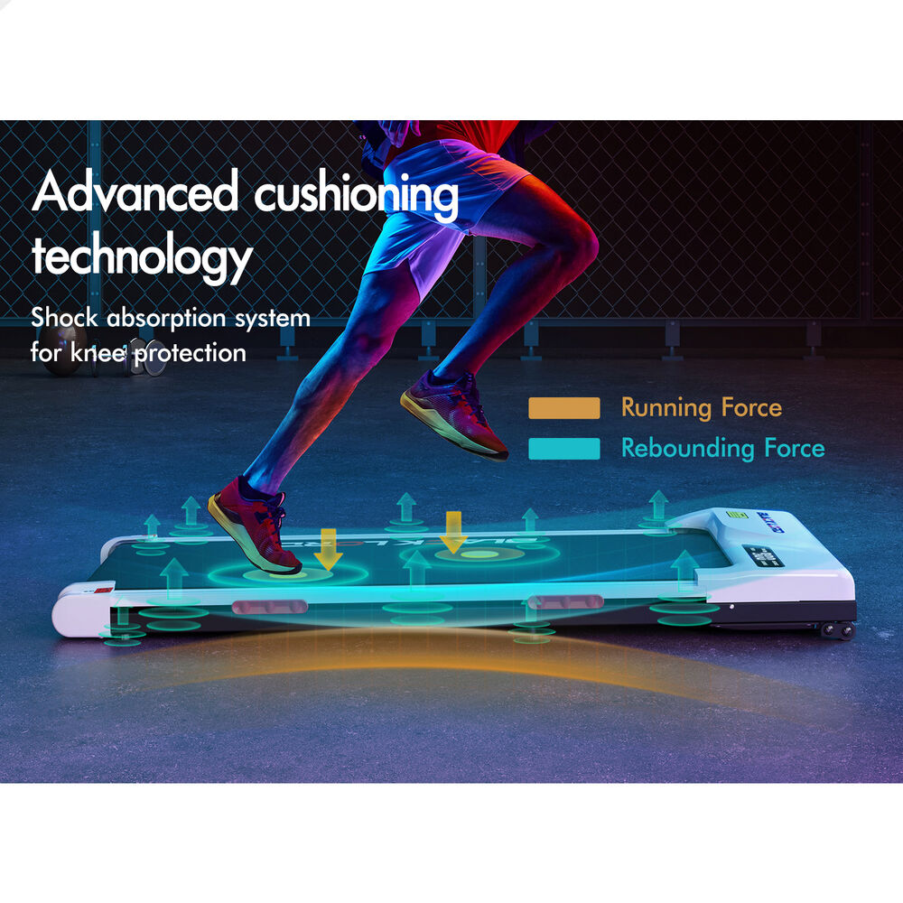 BLACK LORD Treadmill Electric Walking Pad Incline Gym Brushless Motor White