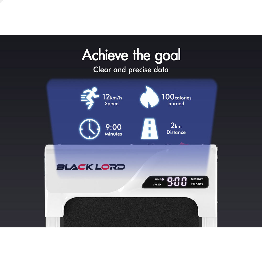 BLACK LORD Treadmill Electric Walking Pad Incline Gym Brushless Motor White