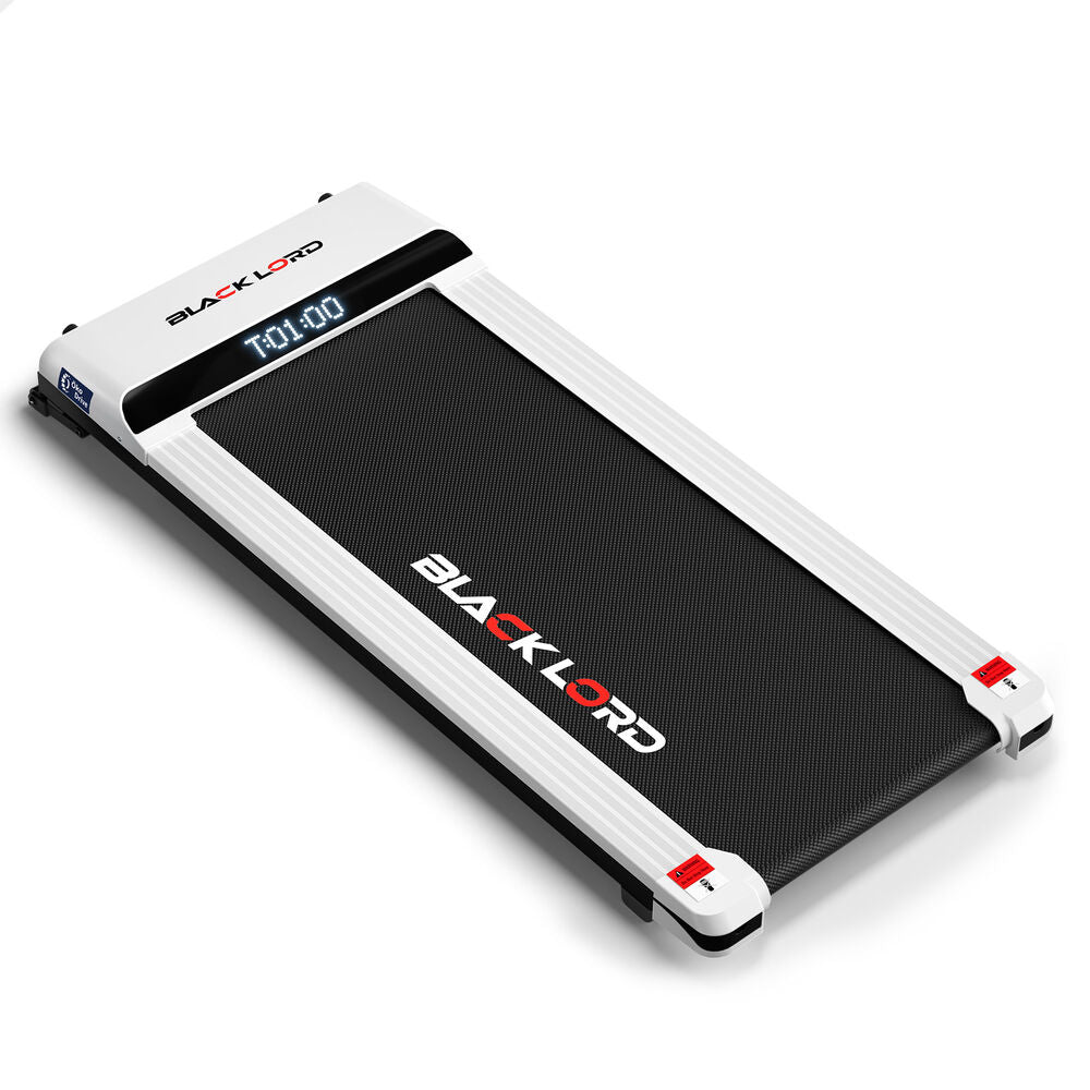 BLACK LORD Treadmill Electric Walking Pad Steel Frame Under Desk Gym 410mm White