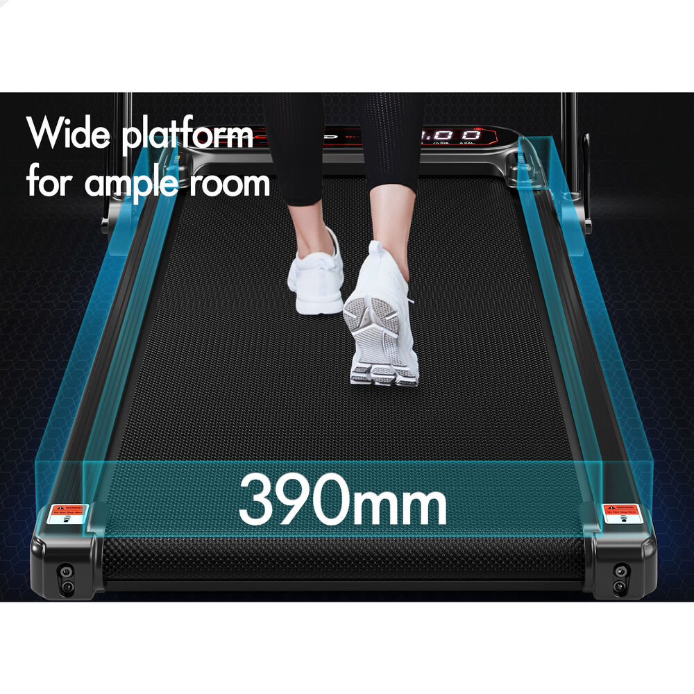 BLACK LORD Treadmill Electric Walking Pad Incline Shock Absorbers Foldable Black