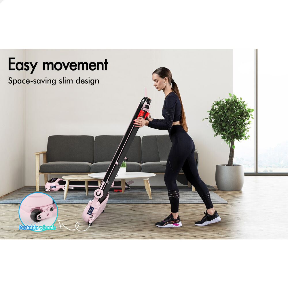 BLACK LORD Treadmill Electric Walking Pad Incline Shock Absorbers Foldable Pink
