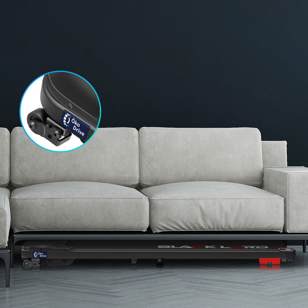 BLACK LORD Treadmill Electric Walking Pad Incline Shock Absorbers Home Gym Black