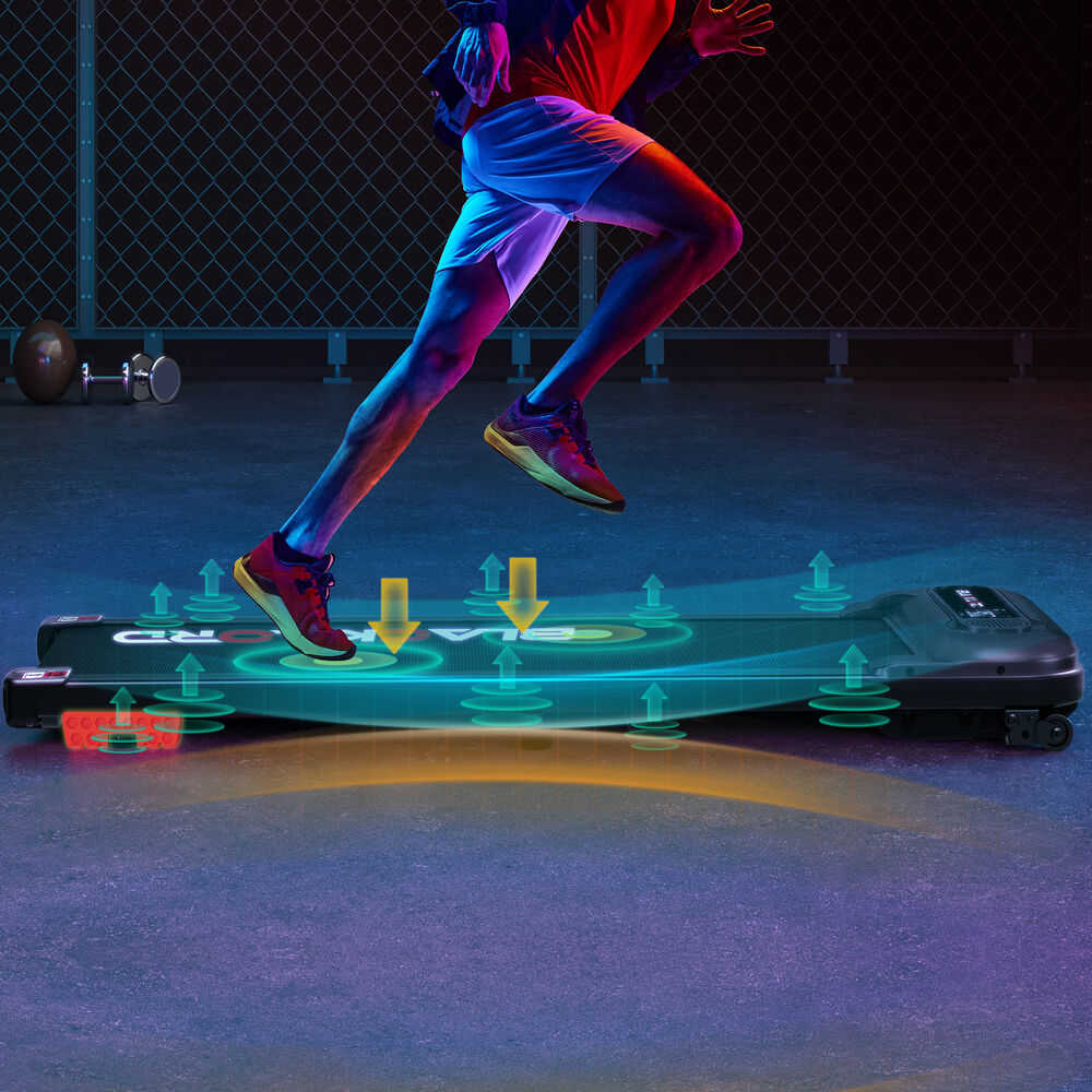 BLACK LORD Treadmill Electric Walking Pad Incline Shock Absorbers Home Gym Black