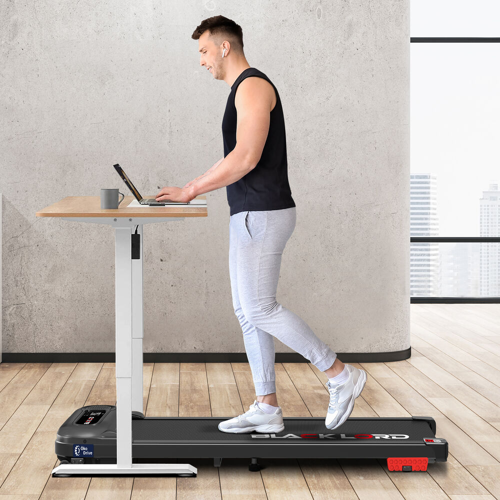 BLACK LORD Treadmill Electric Walking Pad Incline Shock Absorbers Home Gym Black