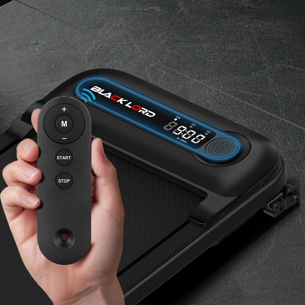 BLACK LORD Treadmill Electric Walking Pad Incline Shock Absorbers Home Gym Black