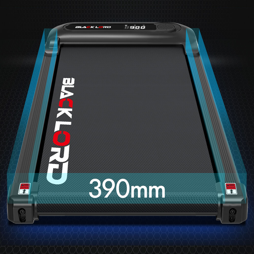 BLACK LORD Treadmill Electric Walking Pad Incline Shock Absorbers Home Gym Black