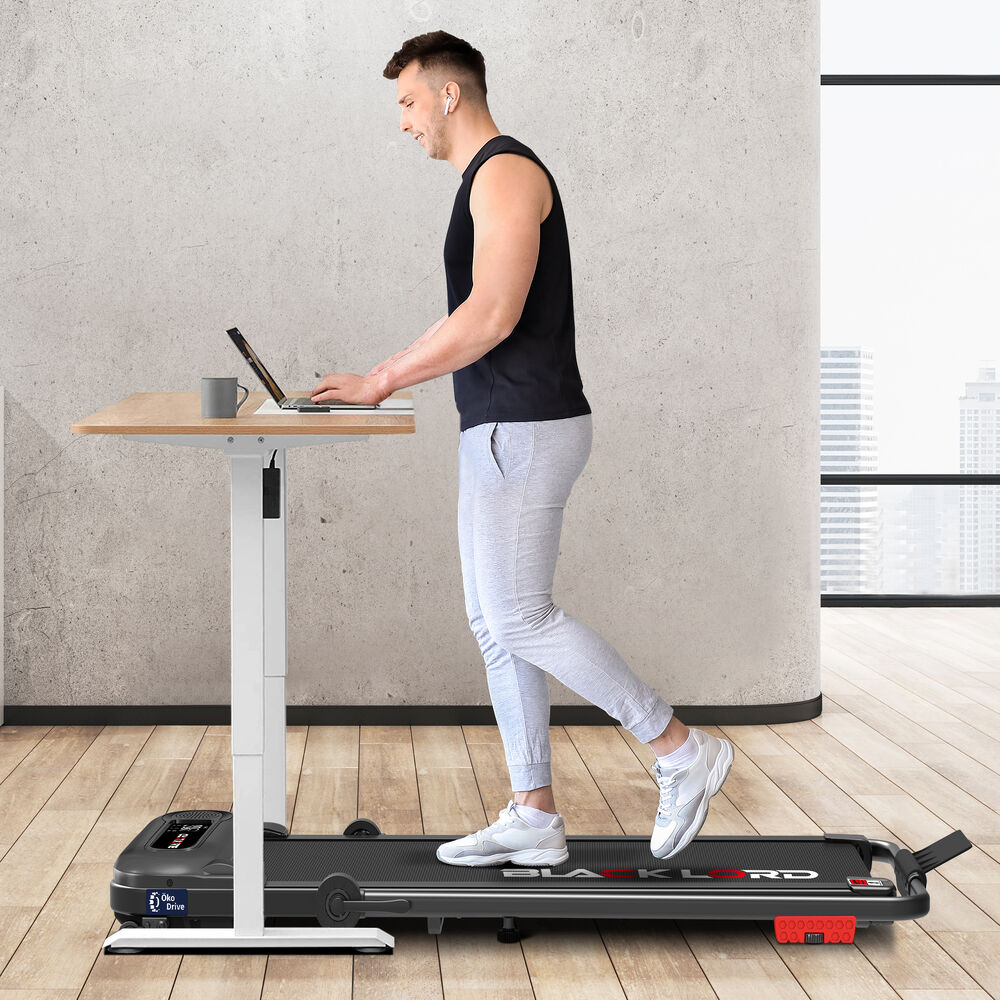 BLACK LORD Treadmill Electric Walking Pad Folding Incline Shock Absorbers Black