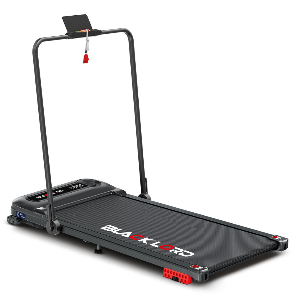 BLACK LORD Treadmill Electric Walking Pad Folding Incline Shock Absorbers Black