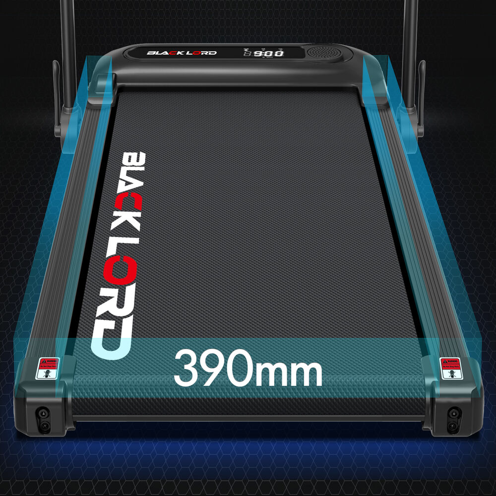 BLACK LORD Treadmill Electric Walking Pad Folding Incline Shock Absorbers Black