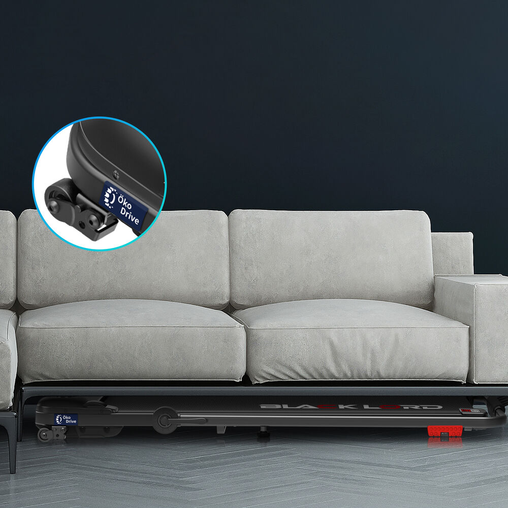 BLACK LORD Treadmill Electric Walking Pad Folding Incline Shock Absorbers Black