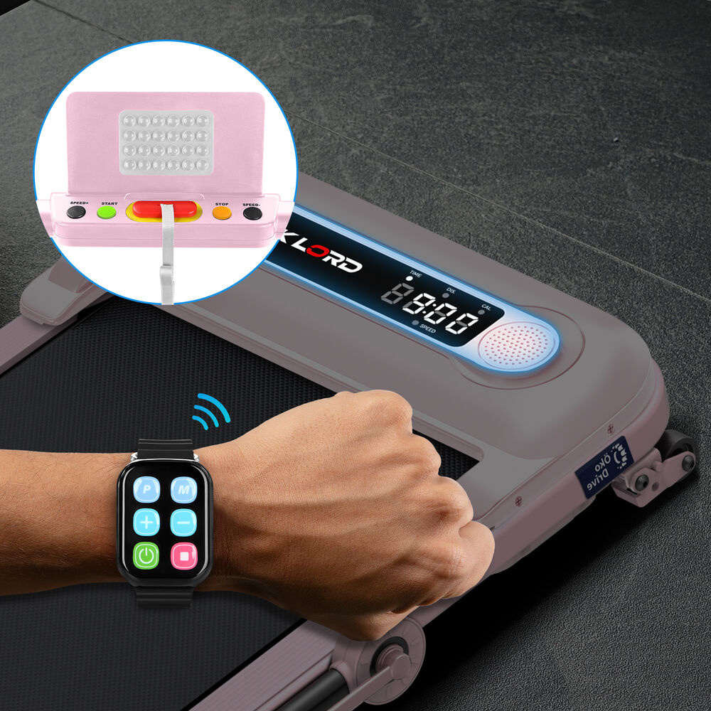 BLACK LORD Treadmill Electric Walking Pad Folding Incline Shock Absorbers Pink