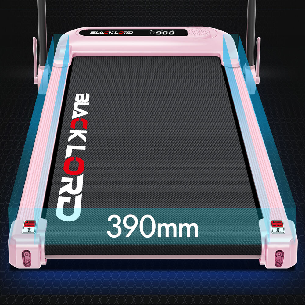 BLACK LORD Treadmill Electric Walking Pad Folding Incline Shock Absorbers Pink