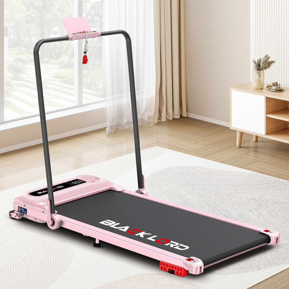 BLACK LORD Treadmill Electric Walking Pad Folding Incline Shock Absorbers Pink