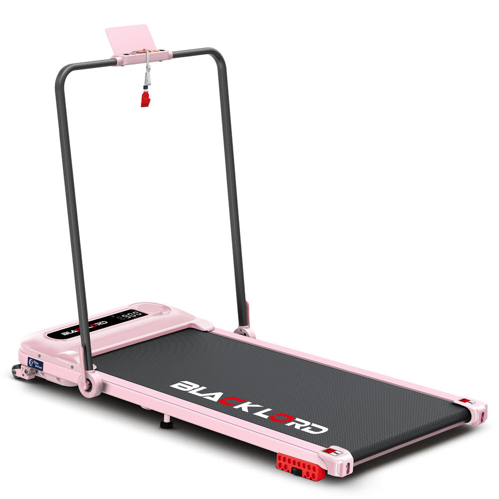 BLACK LORD Treadmill Electric Walking Pad Folding Incline Shock Absorbers Pink