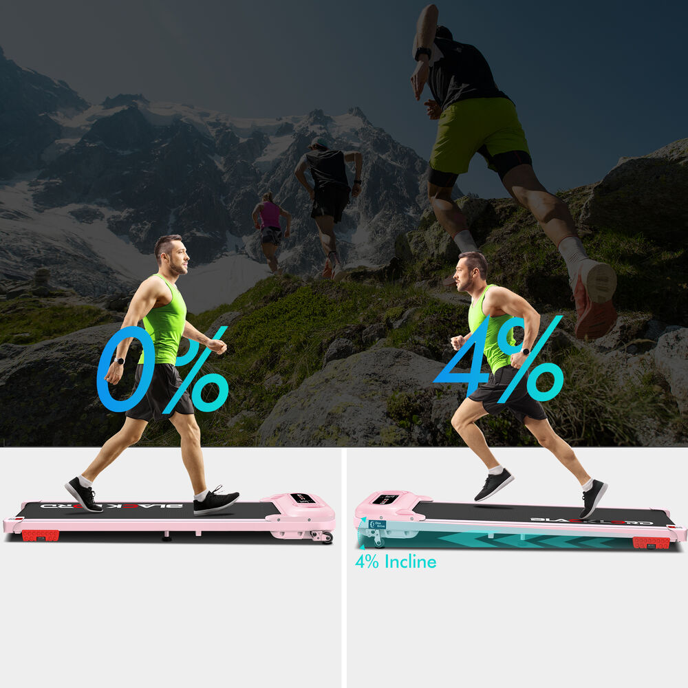 BLACK LORD Treadmill Electric Walking Pad Incline Shock Absorbers Home Gym Pink