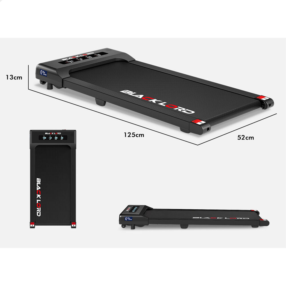 BLACK LORD Treadmill Electric Walking Pad Under Desk Home Gym 400mm Black