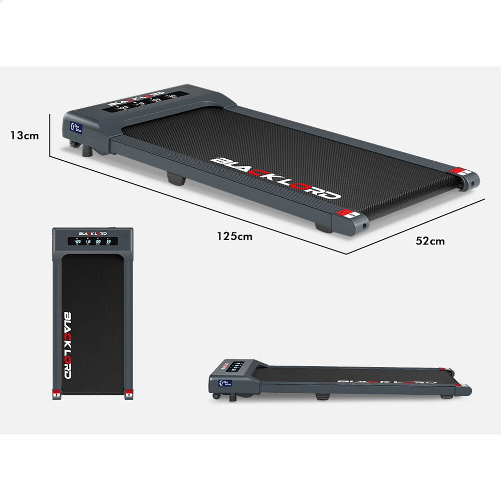 BLACK LORD Treadmill Electric Walking Pad Under Desk Home Gym 400mm Grey