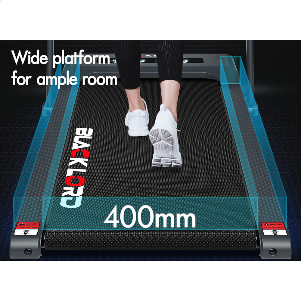 BLACK LORD Treadmill Electric Walking Pad Under Desk Foldable Gym 400mm Grey