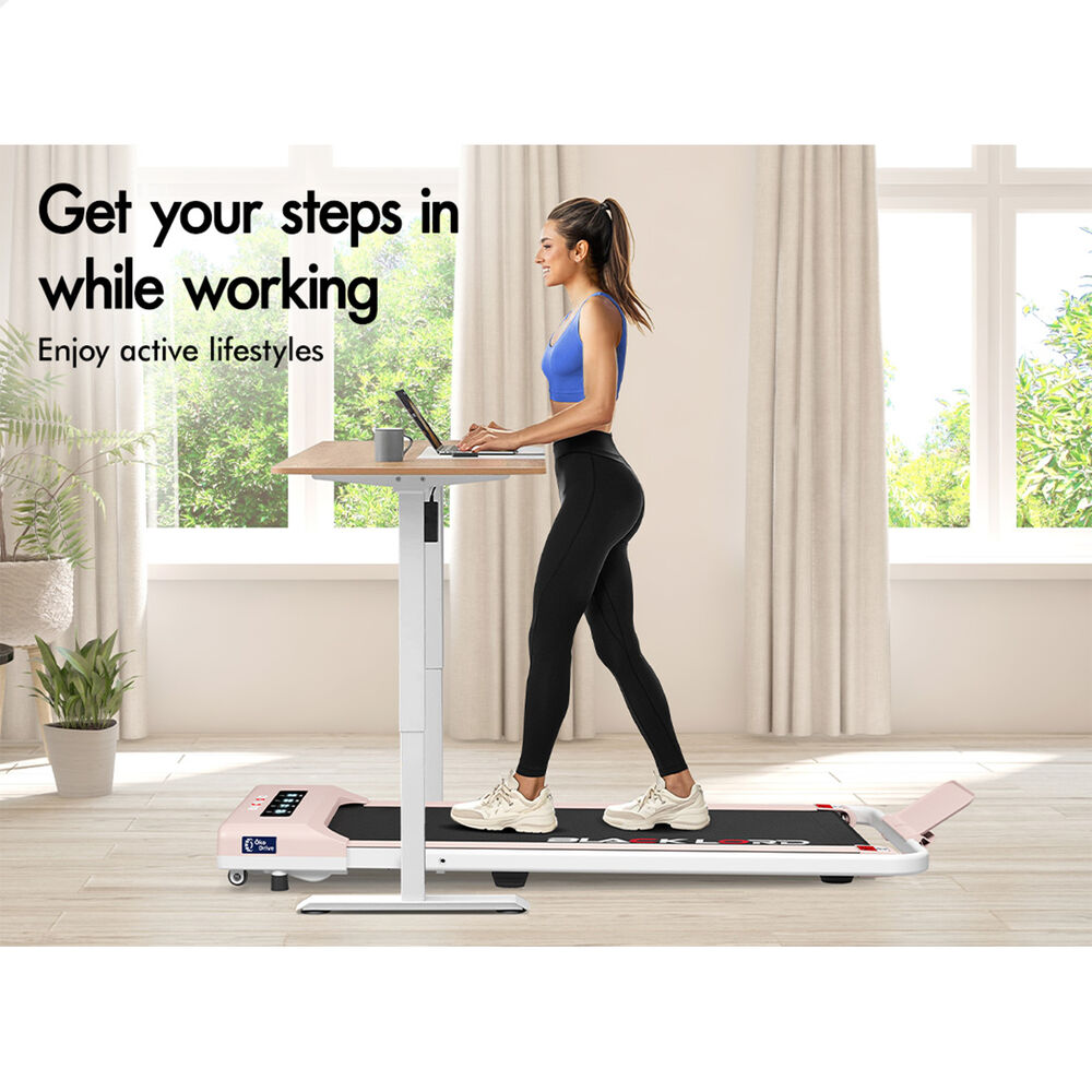 BLACK LORD Treadmill Electric Walking Pad Under Desk Foldable Gym 400mm Pink