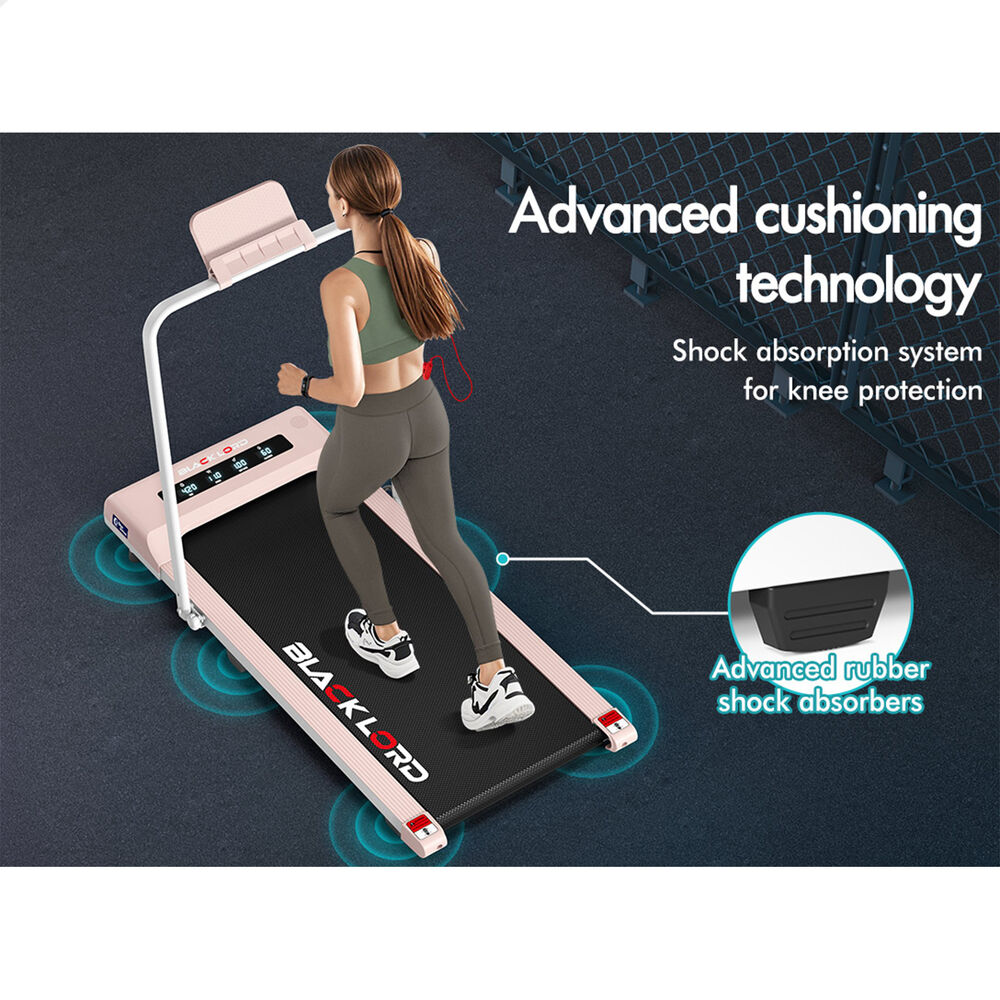 BLACK LORD Treadmill Electric Walking Pad Under Desk Foldable Gym 400mm Pink