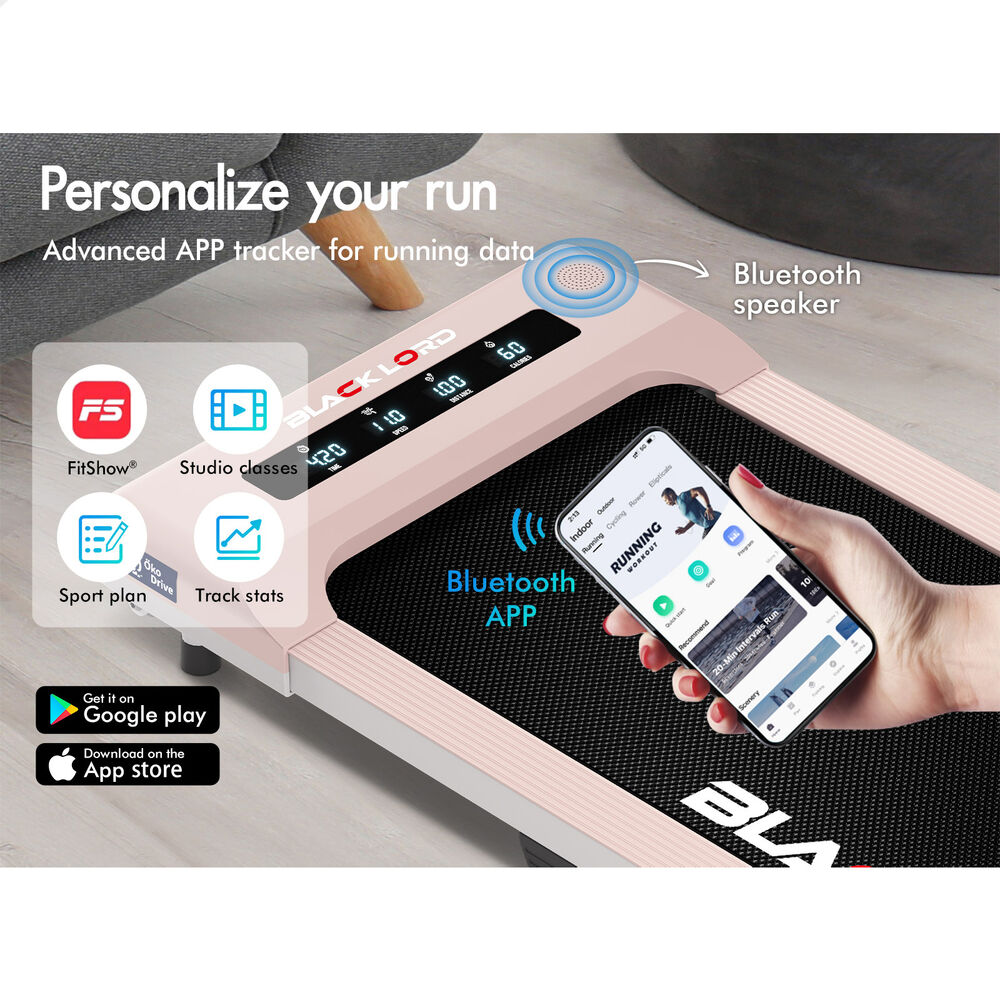 BLACK LORD Treadmill Electric Walking Pad Under Desk Home Gym 400mm Pink