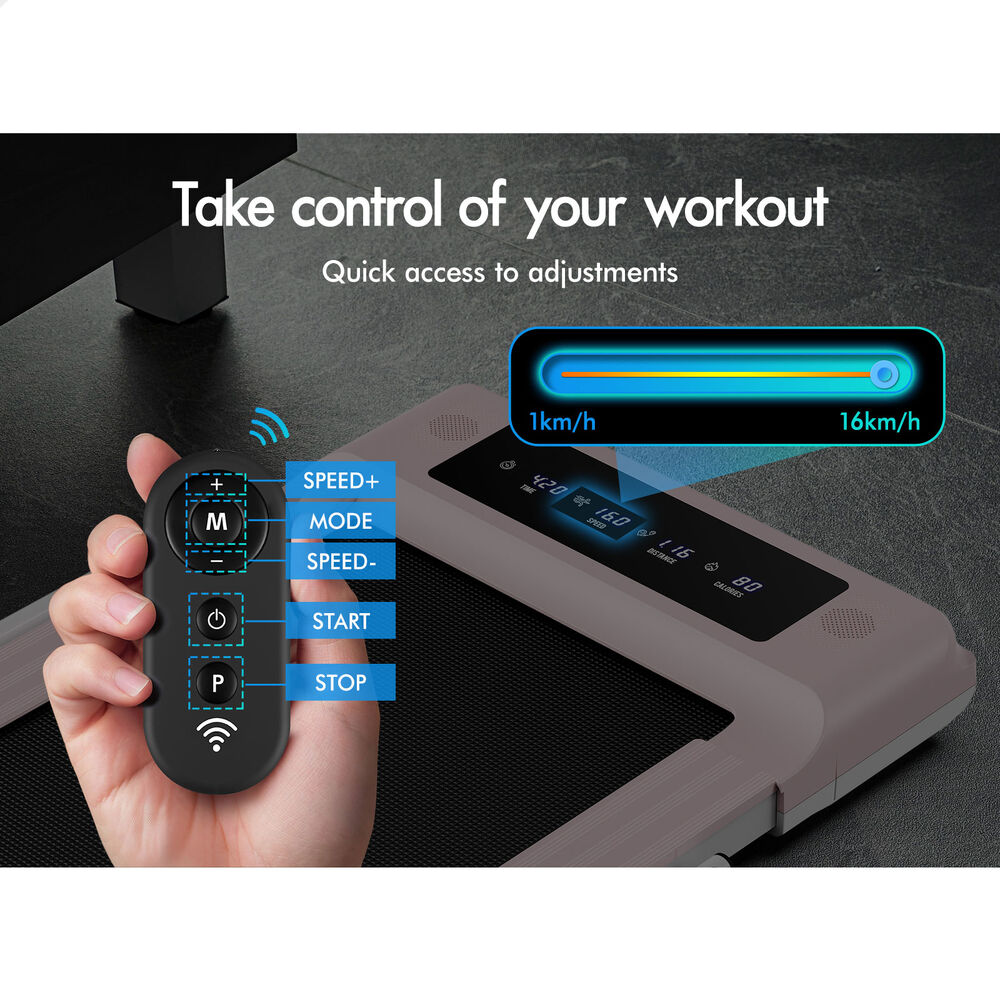 BLACK LORD Treadmill 2 IN 1 Electric Walking Pad 400mm Hydraulic Foldable Pink