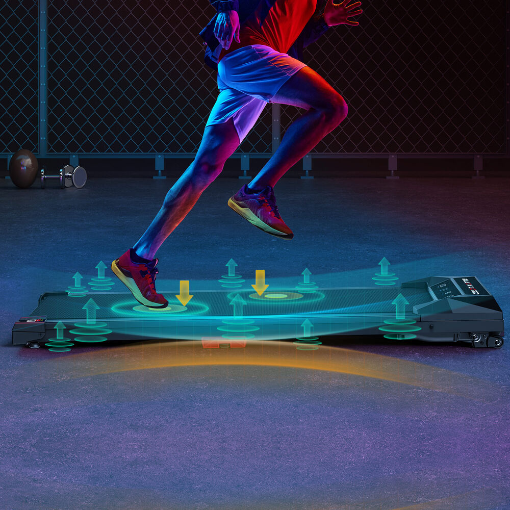 BLACK LORD Treadmill Electric Walking Pad Under Desk Home Fitness Incline Black