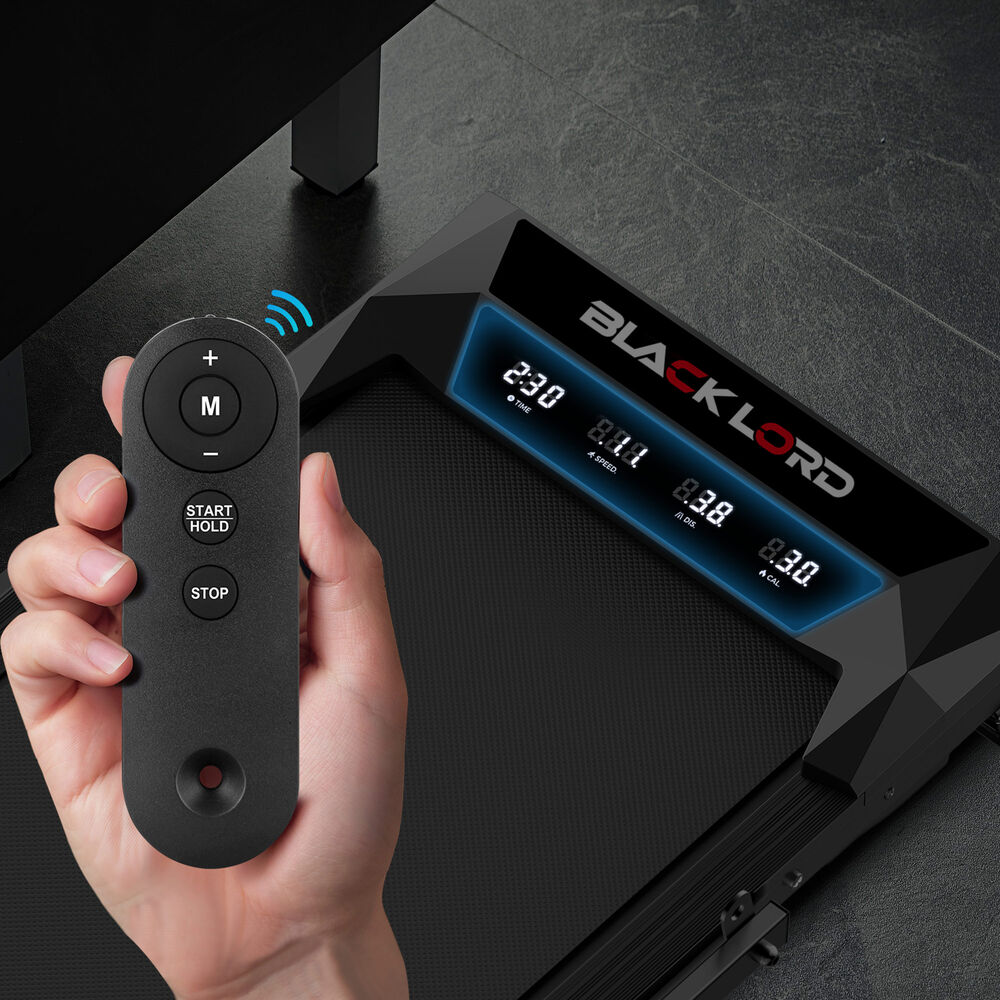 BLACK LORD Treadmill Electric Walking Pad Under Desk Home Incline Foldable Black