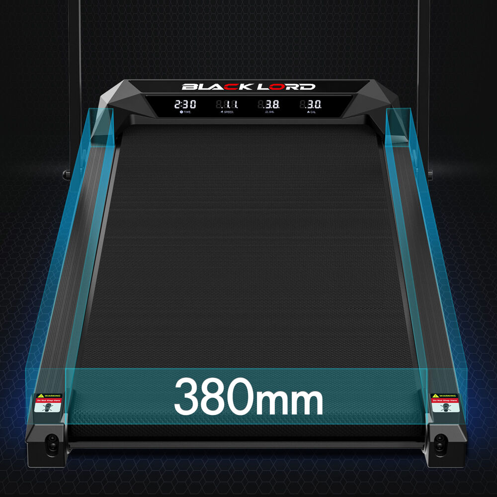 BLACK LORD Treadmill Electric Walking Pad Under Desk Home Incline Foldable Black