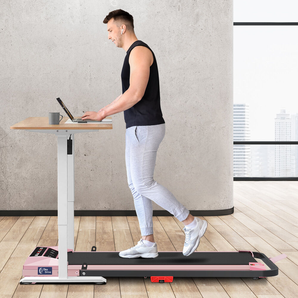 BLACK LORD Treadmill Electric Walking Pad Under Desk Home Incline Foldable Pink