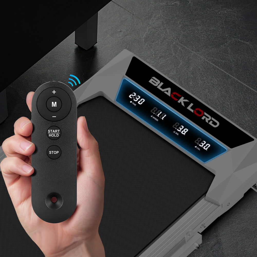 BLACK LORD Treadmill Electric Walking Pad Under Desk Home Incline Foldable White