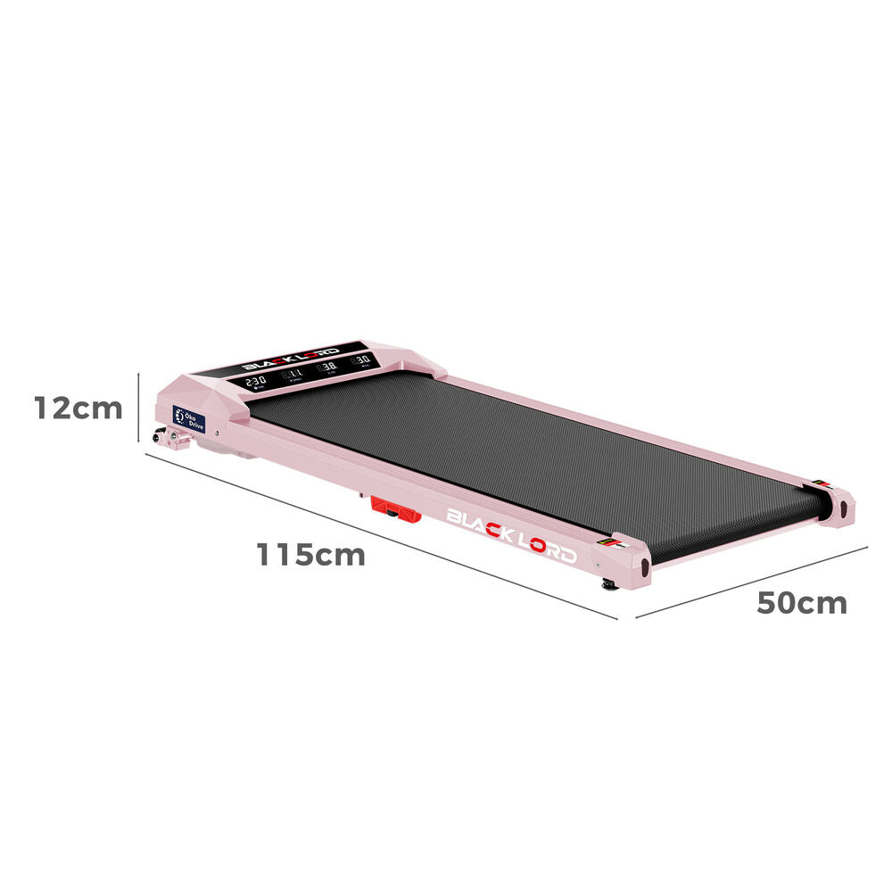 BLACK LORD Treadmill Electric Walking Pad Under Desk Home Fitness Incline Pink