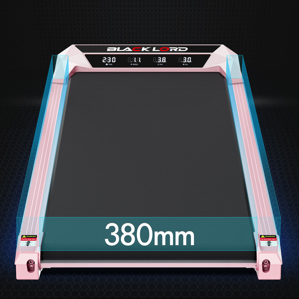 BLACK LORD Treadmill Electric Walking Pad Under Desk Home Fitness Incline Pink