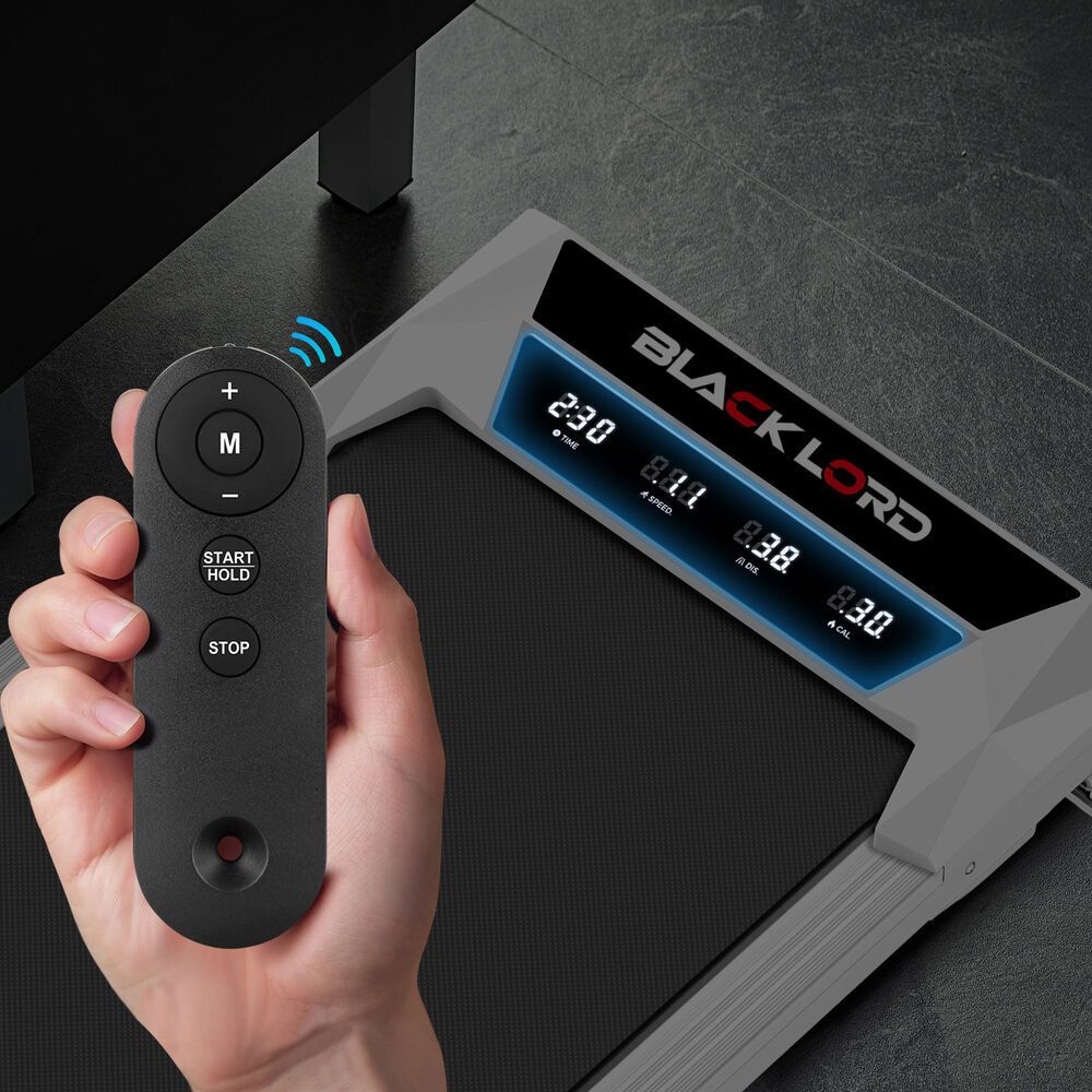 BLACK LORD Treadmill Electric Walking Pad Under Desk Home Fitness Incline White