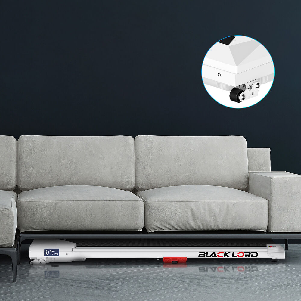 BLACK LORD Treadmill Electric Walking Pad Under Desk Home Fitness Incline White