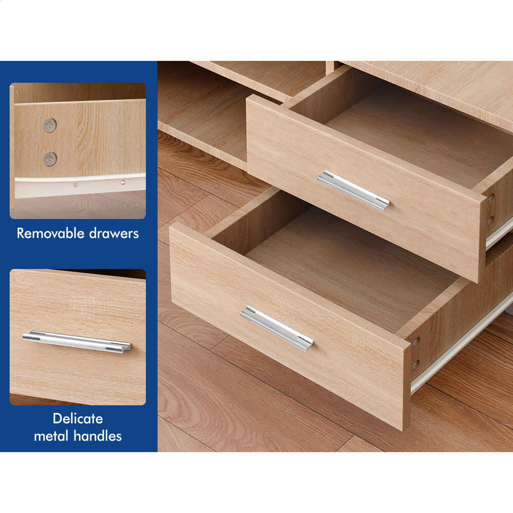 ALFORDSON Entertainment Unit TV Cabinet Stand 120cm Oak