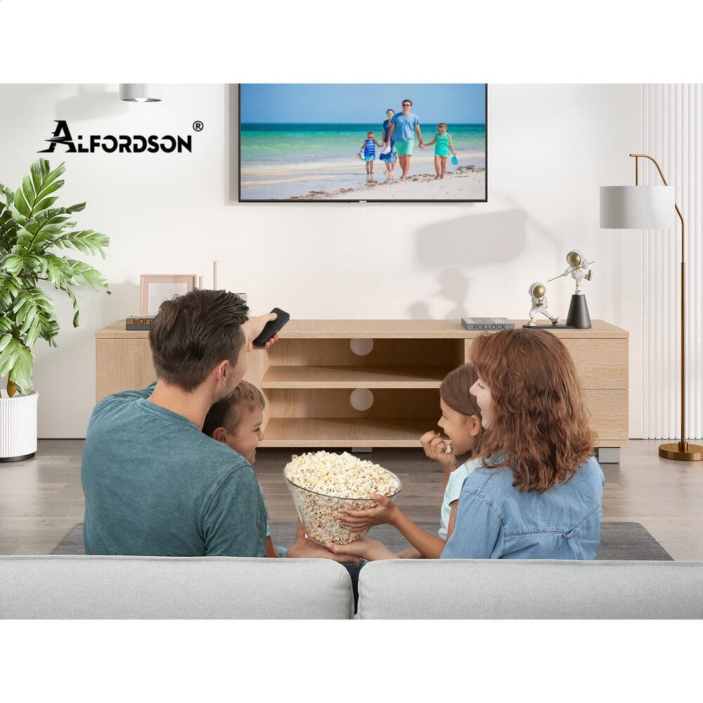 ALFORDSON Entertainment Unit TV Cabinet Stand 120cm Oak